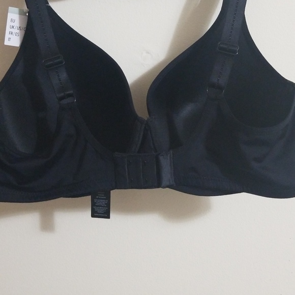 Black T-shirt  Bra Thick Straps Perfect Fit - Picture 2 of 8
